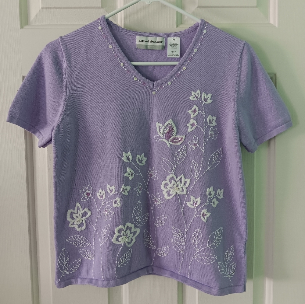 Alfred Dunner Beaded Sweater Size PS